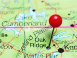 Map Of Oak Ridge Tennessee Oak Ridge Pinned On A Map Of Tennessee Usa Royalty Free Stock Image
