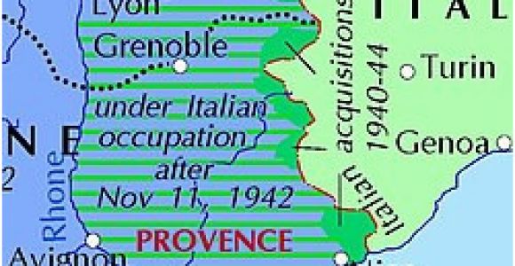 Map Of Occupied France Italian Occupation Of France Wikipedia