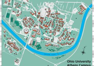 Map Of Ohio Universities Ohio University S athens Campus Map