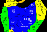 Map Of Ohio with Zip Codes area Codes 234 and 330 Wikipedia