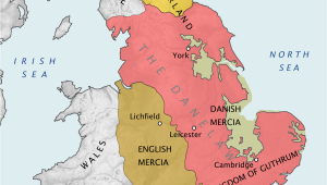 Map Of Old England Wessex Danelaw Wikipedia