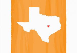 Map Of orange Texas Texas State Map Light orange Personalized Custom Color