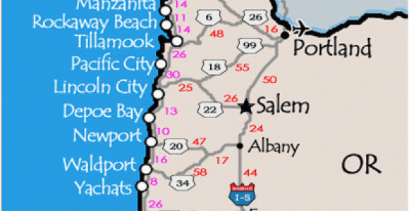 Map Of oregon Coast Campgrounds Washington and oregon Coast Map Travel Places I D Love to Go