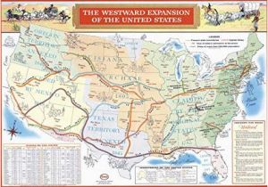 Map Of oregon Trail 1850 Amazon Com Historic Map the Westward Expansion Of the United