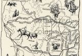 Map Of oregon Trail 1850 Vintage Cowboy Country Map Digital Image Download 1950s Map Of