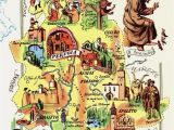 Map Of orvieto Umbria Italy Vintage Umbria Italy Map Picture Map Of Italy Artistic Pictorial Map