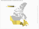 Map Of Pei Canada Canada Population Density 2016 Mapystics Maps Prince Edward