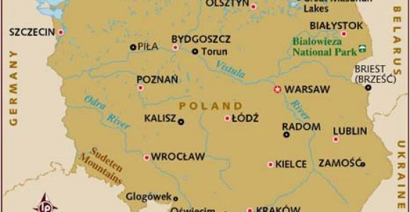 Map Of Poland In Europe Map Of Poland