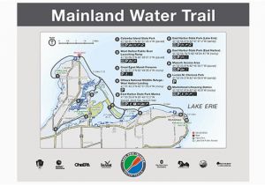 Map Of Port Clinton Ohio Lake Erie islands Water Trail Mainland Trail Catawba Marblehead