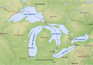 Map Of Port Huron Michigan Lake Huron On Us Map Printable Us Map with Great Lakes Keysub