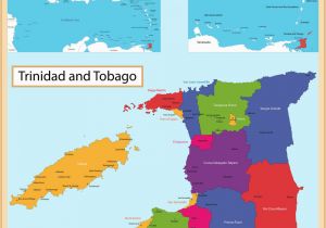 Map Of Port Of Spain Trinidad and tobago Trinidad and tobago Map Vector Image