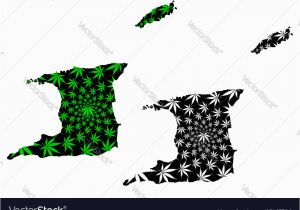 Map Of Port Of Spain Trinidad Trinidad and tobago Map is Designed Cannabis Vector Image