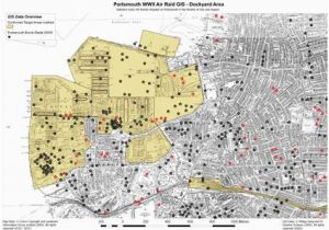 Map Of Portsmouth England Bombfall Gis Q Sites Portsmouth Map Vintage World Maps