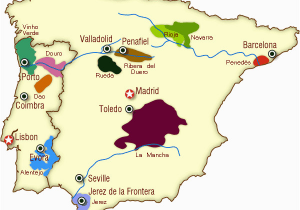 Map Of Portugal and Spain with Cities Spain and Portugal Wine Regions