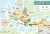 Map Of Post Ww1 Europe World War I World War I This Map Shows the Fronts and
