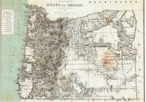 Map Of Prineville oregon Details About 1879 oregon Map or Hillsboro Madras north Bend Molalla