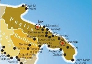 Map Of Puglia Italy Pinterest