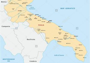 Map Of Puglia Region Italy Karte Von Apulien Italien Vektor Abbildung Bild 102477447 Alamy