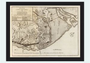 Map Of Quebec City Canada Old Map Of Quebec City and fortifications Canada 1759