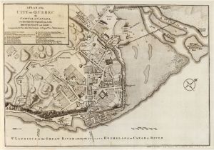 Map Of Quebec City Canada Old Map Of Quebec City and fortifications Canada 1759