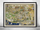 Map Of Quebec City Canada Old Map Of Quebec City Canada Pictorial Map