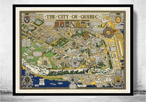 Map Of Quebec City Canada Old Map Of Quebec City Canada Pictorial Map
