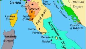 Map Of Renaissance Italy 1494 Italian War Of 1494 1498 Wikipedia
