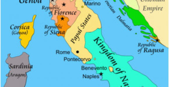 Map Of Renaissance Italy 1494 Italian War Of 1494 1498 Wikipedia