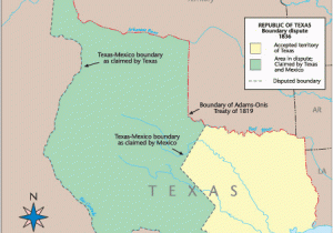 Map Of Republic Of Texas In 1836 Texas Historical Map Republic Of Texas Boundary Dispute with Mexico