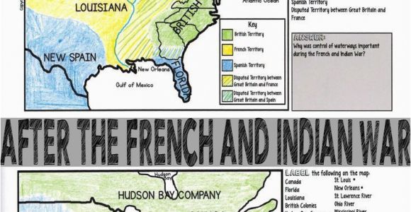 Map Of Revolutionary France French and Indian War Map Activity American Revolution Project