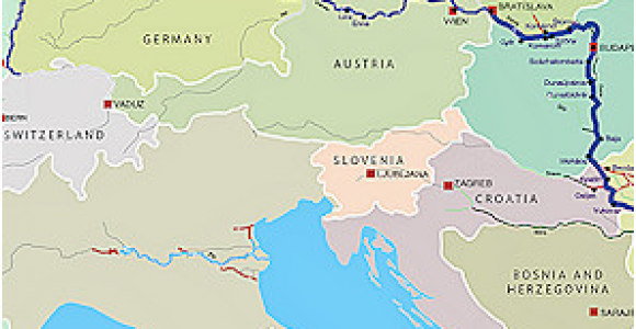 Map Of River Danube In Europe Danube Map Danube River byzantine Roman and Medieval