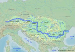 Map Of River Danube In Europe Uvod Layout 1