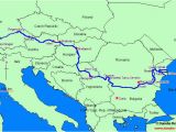 Map Of River Danube In Europe Uvod Layout 1