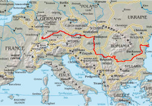 Map Of Rivers In Italy Danube Wikipedia