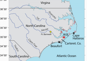 Map Of Rivers In north Carolina Location Map Oyster Reserve Sites In Pamlico sound north Carolina