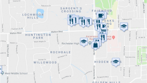 Map Of Rochester Hills Michigan 123 Rochdale Drive south Rochester Hills Mi Walk Score