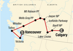 Map Of Rockies Canada Canada tours Travel G Adventures