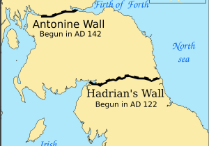 Map Of Roman Roads In England Antonine Wall Wikipedia