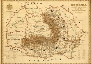 Map Of Romania In Europe Old Map Of Romania Harta Veche Romania Fine Print