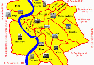 Map Of Rome Italy Neighborhoods Rioni Of Rome Wikipedia