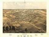 Map Of Romeo Michigan 8 X 12 Reproduced Photo Of Vintage Old Perspective Birds Eye View