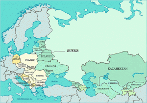 Map Of Russia and Eastern Europe Map Of Russia and Eastern Europe