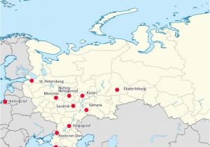 Map Of Russia and Eastern Europe World Cup 2018 Russia Map Of Cities with Venues Map Of