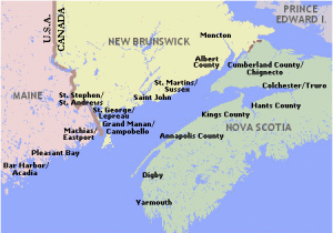 Map Of Saint John New Brunswick Canada Bay Of Fundy World Map Below is A Map Summary Nova Scotia