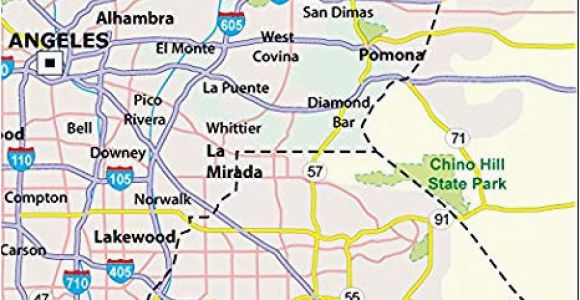 Map Of San Dimas California Amazon Com Los Angeles County Map Laminated 36 W X 37 H