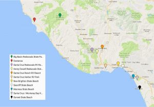 Map Of Santa Cruz California area Santa Cruz Camping Places You Will Love to Stay