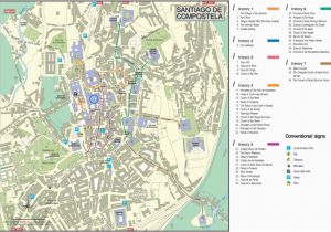 Map Of Santiago De Compostela Spain Santiago De Compostela City Center Map