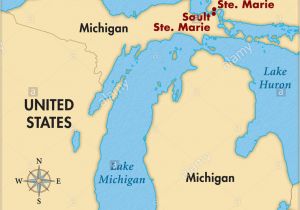 Map Of Sault Sainte Marie Michigan Sault Sainte Marie Stock Photos Sault Sainte Marie Stock Images