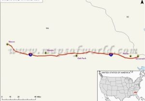 Map Of Savannah Georgia Usa Interstate 16 I 16 Map Usa Macon Georgia to Savannah Georgia