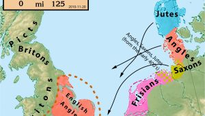 Map Of Saxon England 25 Maps that Explain the English Language Middle Ages